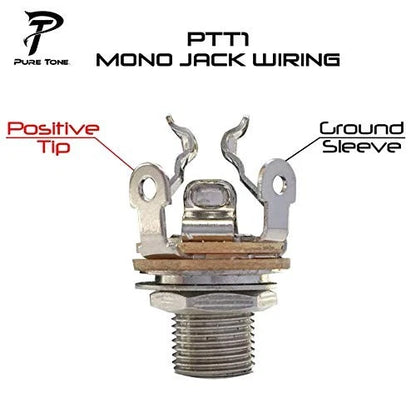 Black Electrosocket Jackplate with Pure Tone Full-contact Output Jack