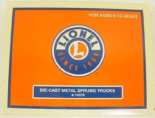 Lionel O Gauge Die Cast Metal Sprung Trucks 2-Pack Model O Gauge, Multicolor