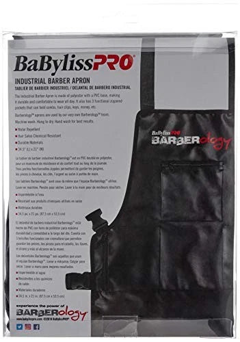 BabylissPRO Barberology Apron - Black 1 Count (Pack of 1),
