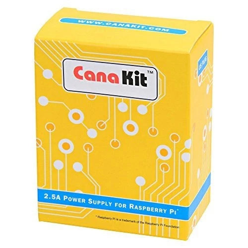 CanaKit 5V 2.5A Raspberry Pi 3 B+ Power Supply/Adapter (UL Listed) black