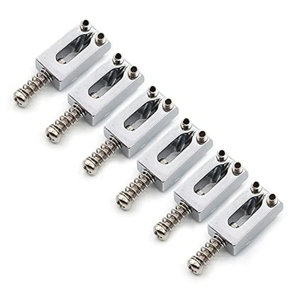 SAPHUE Guitar Bridge Saddle with Spring Screws Wrench Tremolo for Chrome