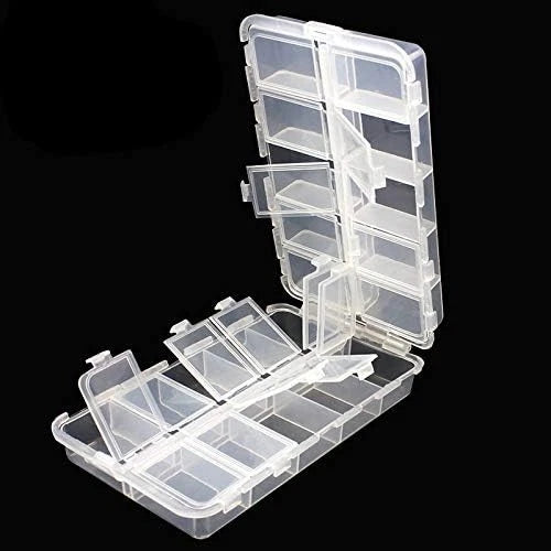 OriGlam Premium 20 Compartments Tackle Boxes, Utility Transparent