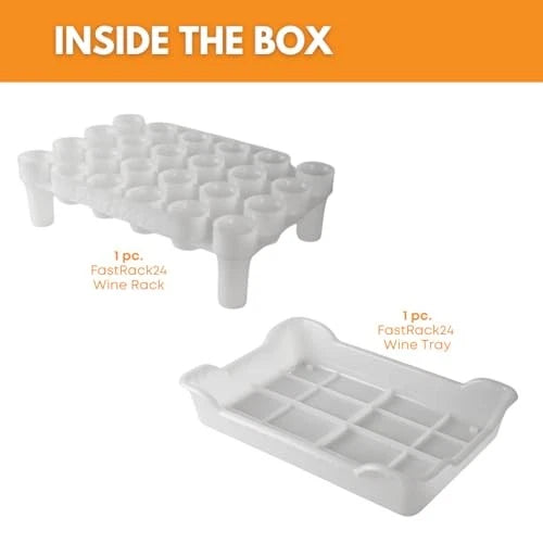 FASTFERMENT - 24-Bottle Drying Rack & Tray| Bottle Tree White