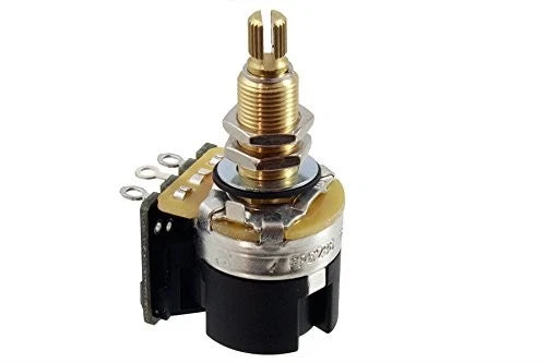 CTS 500k Push/Pull Potentiometer for Guitar - Push Pull Pot, Long Split black