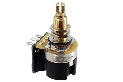 CTS 500k Push/Pull Potentiometer for Guitar - Push Pull Pot, Long Split black
