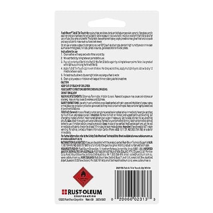 Rust-Oleum 244166 Tub And Tile 2-Part Touch Up Paint, White Pack of 1,