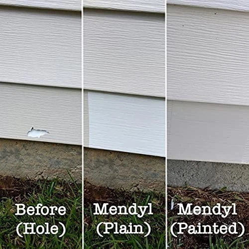 Mendyl Vinyl and Stucco Siding Repair Kit - Cover Any 6 1/2" X 4 3/4", White