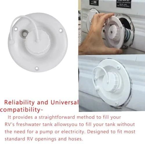 ARYEIELLSOW 222PW-A Fresh Water Fills Cap Replacement Parts for RV White