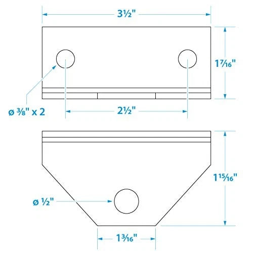 Seachoice Replacement Angle Bracket for Boat Trailer Swivel One Size, Silver