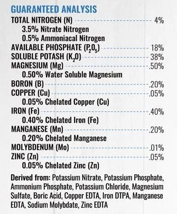 4-18-38 Fertilizer Made in USA –  Water Soluble Plant Food for...