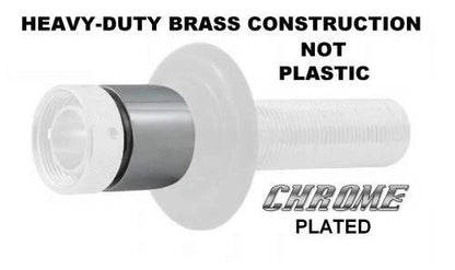 Krome Dispense Premium Brass Beer Faucet Shank Spacer - 1", Polished Chrome