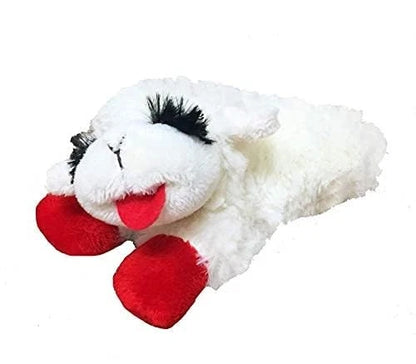 Multipet Lamb Chop Dog Plush Toy - Squeaky for Small & Medium 10", White