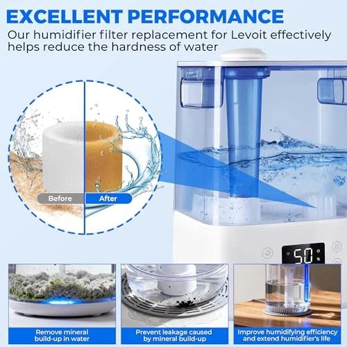 30-Pack Top Fill Humidifier Replacement 1.69 x x 1.26 inches, White