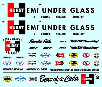 AMT Skill 2 Model Kit 1966 Plymouth Barracuda Funny Car Hemi 1/25 scale, Gold