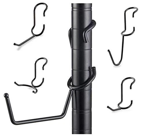 Shelf Pole Hooks | 5-Pack Black 1" Variety Pack | Pack,