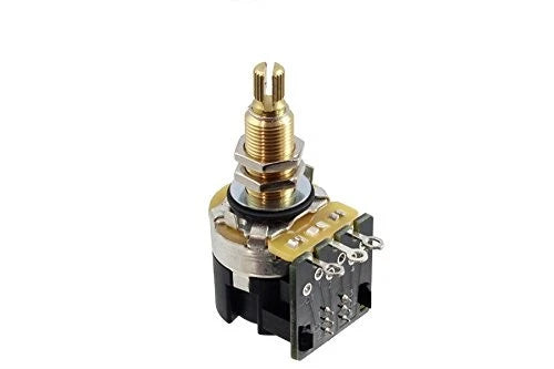 CTS 500k Push/Pull Potentiometer for Guitar - Push Pull Pot, Long Split black
