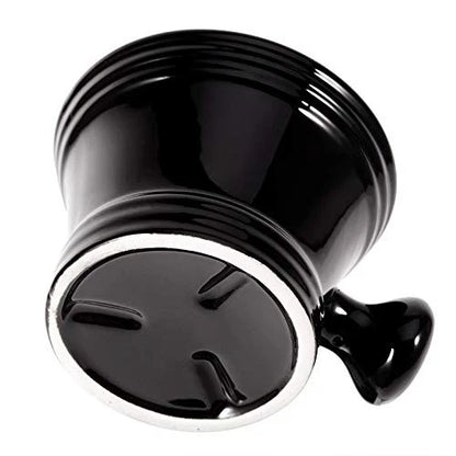Ceramic Shaving Soap Bowl Kit For 5.3 inches wide x 4.1 high, Black