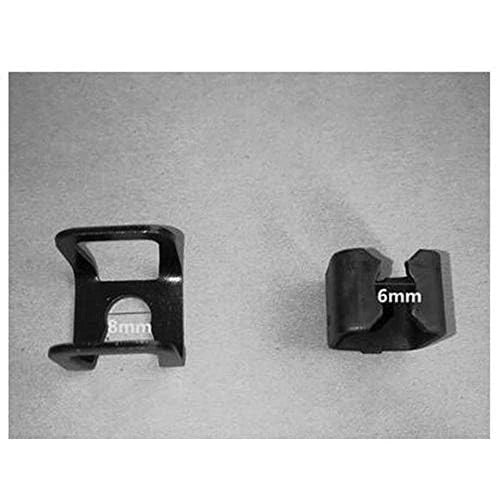 6 Pieces Jack Hoop Claw Clamp Clips, 6mm & 8mm 2T Horizontal Car Floor Black