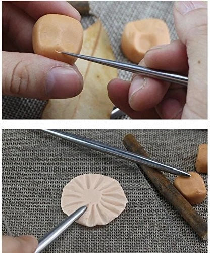 Evwoge Stainless Steel Needles Detail Tool for 1 Count (Pack of 2), silver