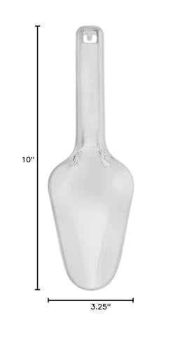 Rubbermaid Commercial Products Plastic Utility Ice Scooper, 6-Ounce, Clear
