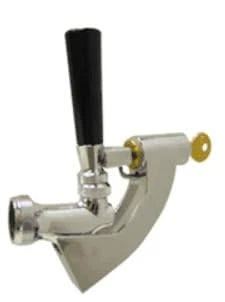 Chrome Tap Lock for Standard Draft Beer Faucet - No Flow Until You Say