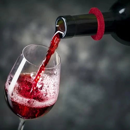 The Wine Drip Ring | Set of 12 | Felt Leak Stopper Accessories | Small,