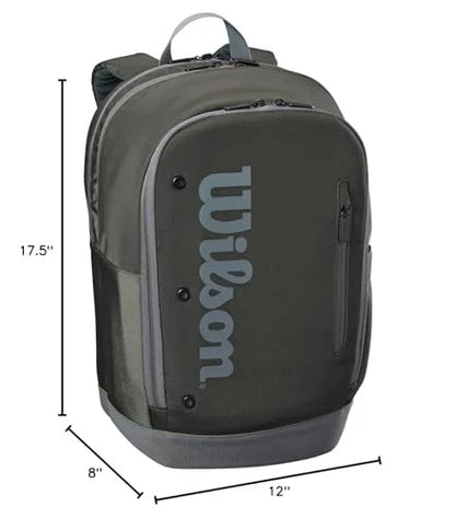 Wilson Tour Tennis Backpack - Dark Green, Holds up to 2 Rackets, Green
