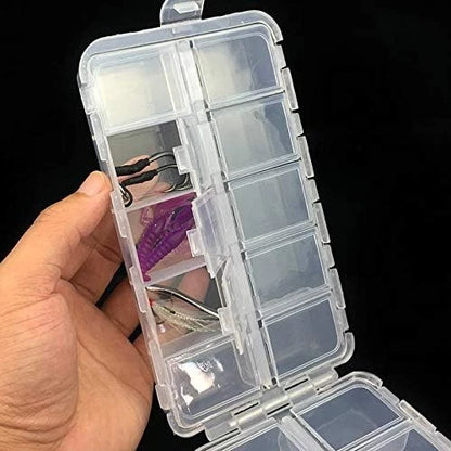 OriGlam Premium 20 Compartments Tackle Boxes, Utility Transparent
