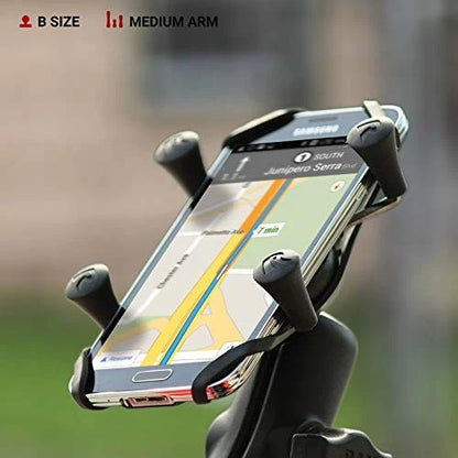 RAM MOUNTS X-Grip Drill-Down Phone Mount – Flat Surface with Black