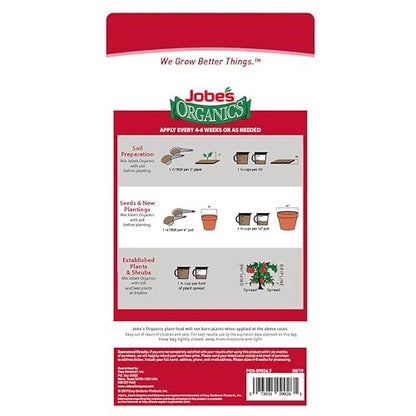 Jobe’s Organics Granular Garden Fertilizer, Easy Plant Care 4 lbs, White