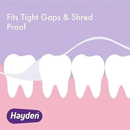 Hayden Enamel Care Dental Floss | for Sensitive Mouths | 90 Foot (Pack of 6)