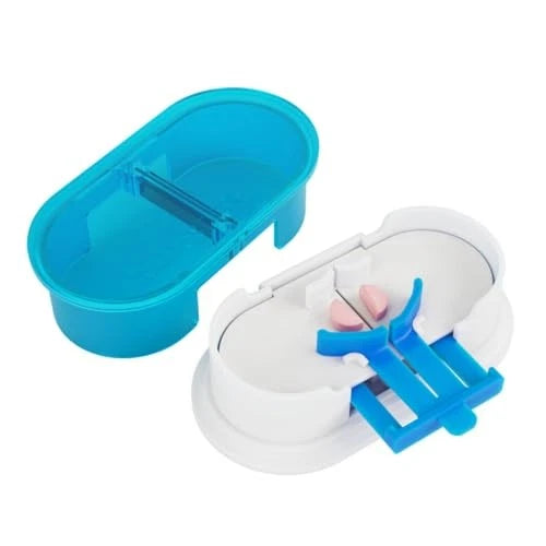 EQUADOSE Pill Cutter, Professional Medical 1 Count (Pack of 1), Blue