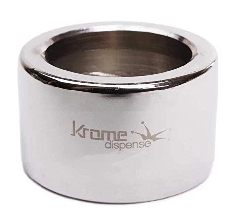 Krome Dispense Premium Brass Beer Faucet Shank Spacer - 1", Polished Chrome