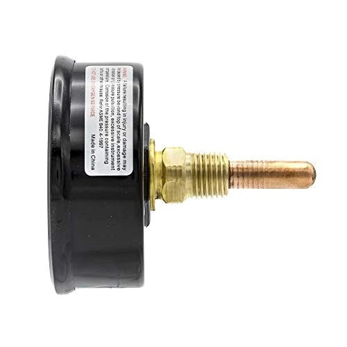 PIC Gauges TRI-RC-254R1.75-D Commercial Tridicator, Black Steel Case, Bronze...