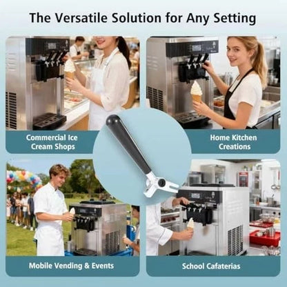 3-Pack Metal Replacement Handles for VEVOR Soft Serve Ice Cream Large, Black