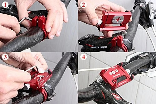 GUB G-85 Bike CNC Phone Holder 4.2-7.0 inch Mount Support GPS black