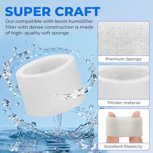 30-Pack Top Fill Humidifier Replacement 1.69 x x 1.26 inches, White