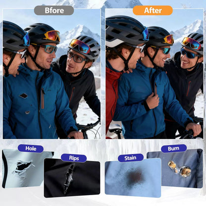 umaini Down Jacket Repair Patch Kit, Outdoor Gear Tenacious 18 PCS, Black [5]