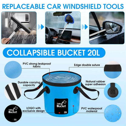 vioview 36Pcs Blue Car Wash Detailing Kit，Car Cleaning Set with Foam Gun [5]
